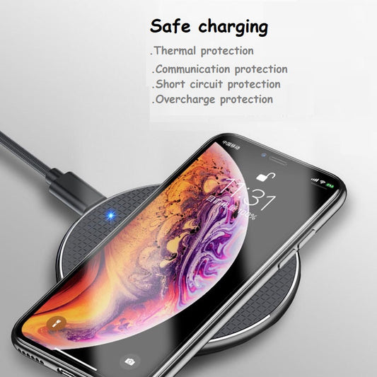 30W Qi Wireless Charger For iPhone 12 11 Pro Xs Max Mini X Xr 8 Induction Fast Wireless Charging Pad For Samsung s8 s9 s10 note
