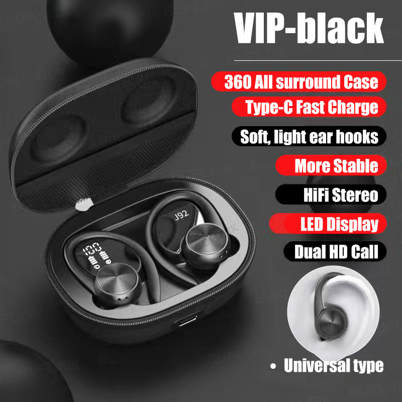 Sports TWS 5.0 Earphone Bluetooth Active Noise Cancellation Waterproof Wireless Headphones LED Display Headsets with Microphone