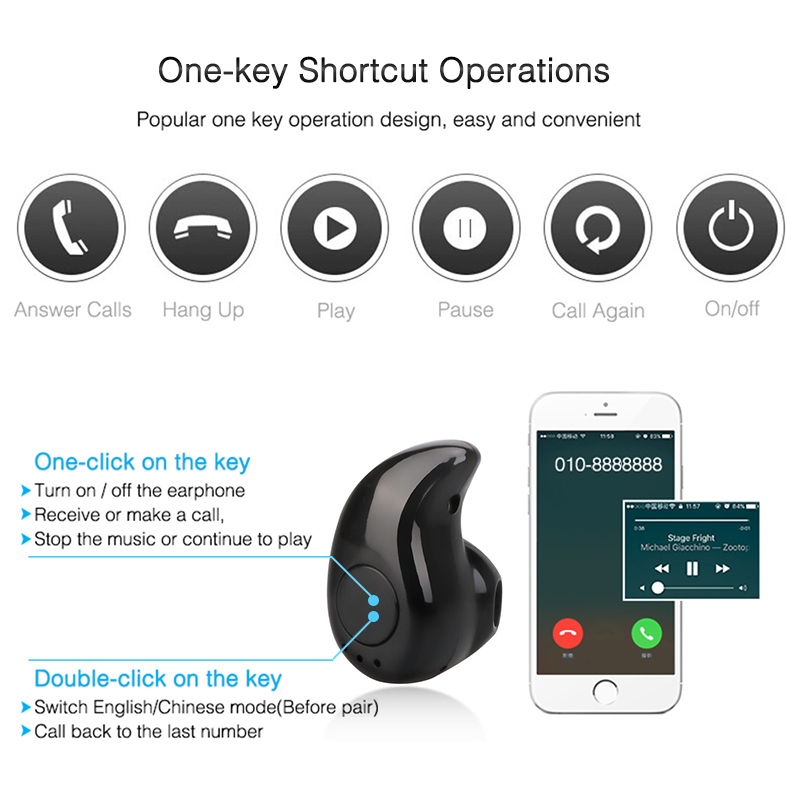 S530 Bluetooth Headset Gaming Earphone Sports Stereo Earbuds Bluetooth Earphone Phone Bluetooth Wireless Headphones with Mic