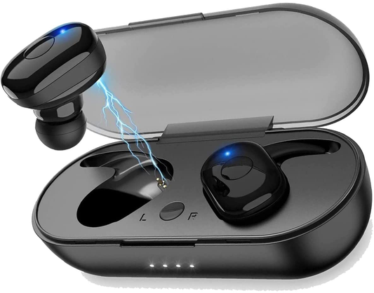 Musment Wireless Earbuds, Bluetooth Headphones with Microphone Bluetooth Earbuds Stereo Calls Extra Bass 36H for Workout,Black,Wts-T11