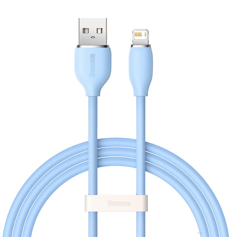 Baseus Jelly Series Liquid Silicone Fast Charging Data Cable USB To iP 2.4A 1.2m For Xiaomi Huawei Iphone oneplus Smart phone