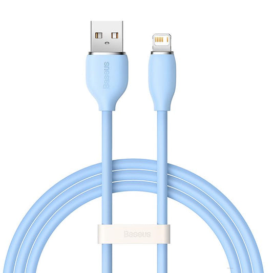 Baseus Jelly Series Liquid Silicone Fast Charging Data Cable USB To iP 2.4A 1.2m For Xiaomi Huawei Iphone oneplus Smart phone