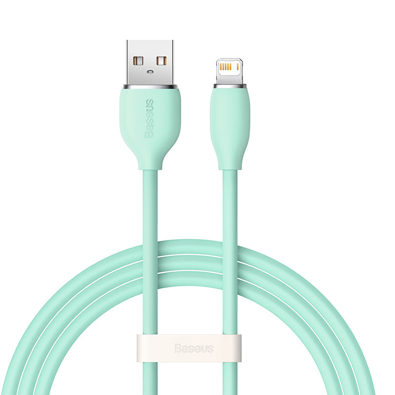 Baseus Jelly Series Liquid Silicone Fast Charging Data Cable USB To iP 2.4A 1.2m For Xiaomi Huawei Iphone oneplus Smart phone