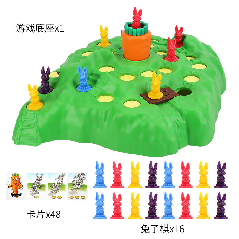 Bunny Rabbit Competitive Trap Tablet Board Games Play Chess Children Family Fun Montessori Interactive Educational Toys For Kids