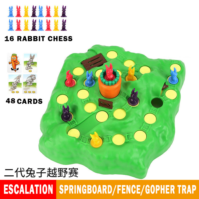Bunny Rabbit Competitive Trap Tablet Board Games Play Chess Children Family Fun Montessori Interactive Educational Toys For Kids