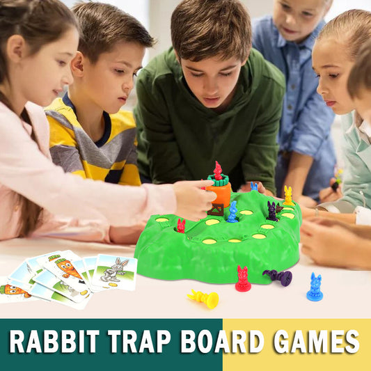 Bunny Rabbit Competitive Trap Tablet Board Games Play Chess Children Family Fun Montessori Interactive Educational Toys For Kids