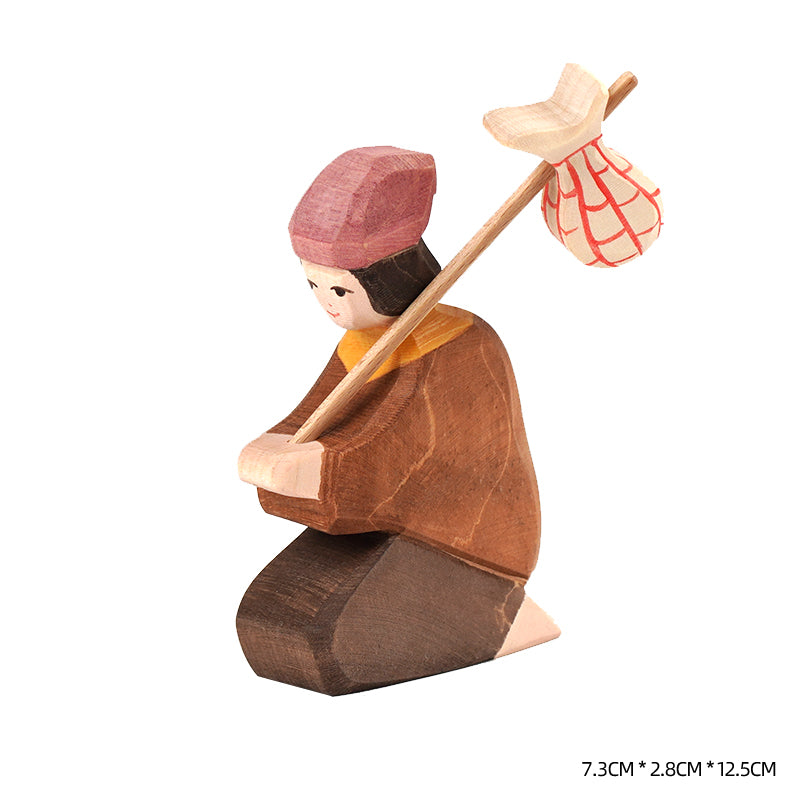 Handmade Fairy Tale Wooden Figures Princess Prince Professional Figure Kids Open Ended Play Toys Nordic Decor Sustainable Toys