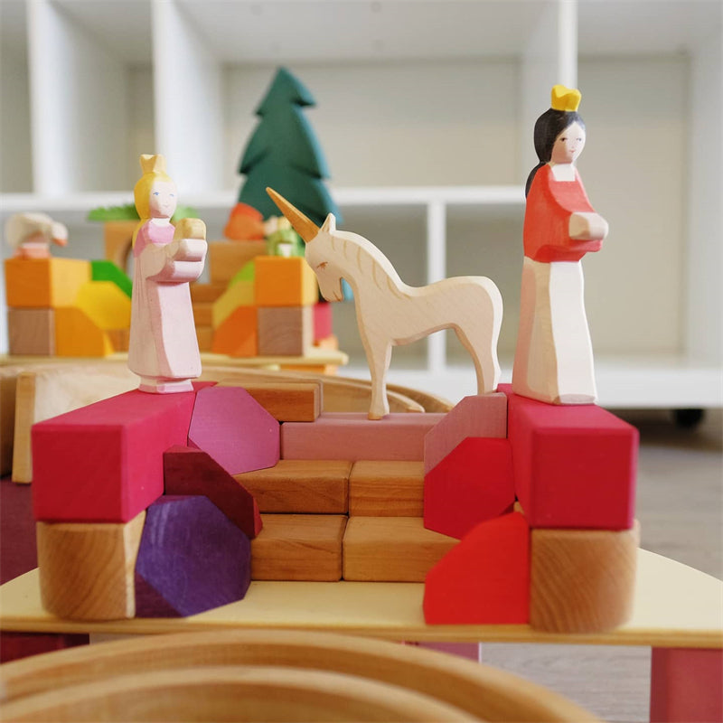 Handmade Fairy Tale Wooden Figures Princess Prince Professional Figure Kids Open Ended Play Toys Nordic Decor Sustainable Toys