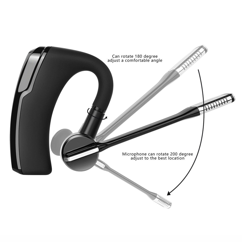 Newest K6 Wireless Headset Bluetooth 5.0 Earphone Handsfree Earpiece Noise Reduction Headphones With HD Mic For All Smart Phones