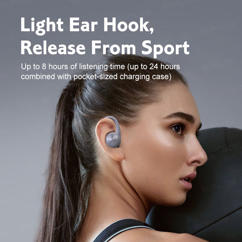 Sports TWS 5.0 Earphone Bluetooth Active Noise Cancellation Waterproof Wireless Headphones LED Display Headsets with Microphone