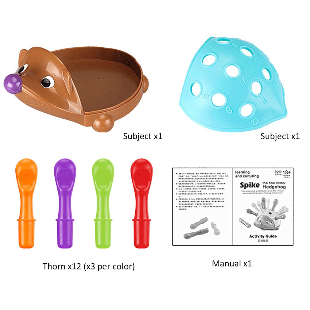 Training Focused on Children's Fine Motor Hand-Eye Coordination Fight Inserted Hedgehog Baby Educational Toy Montessori Toys