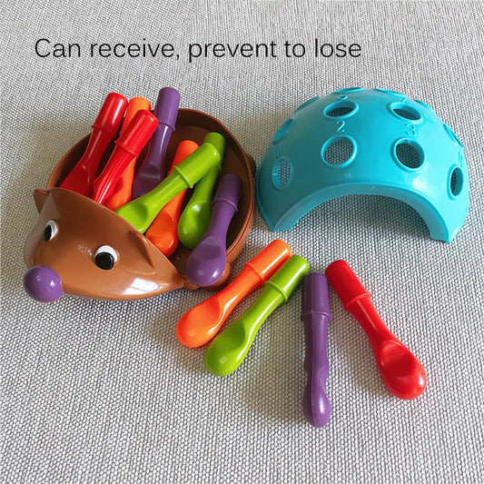Training Focused on Children's Fine Motor Hand-Eye Coordination Fight Inserted Hedgehog Baby Educational Toy Montessori Toys