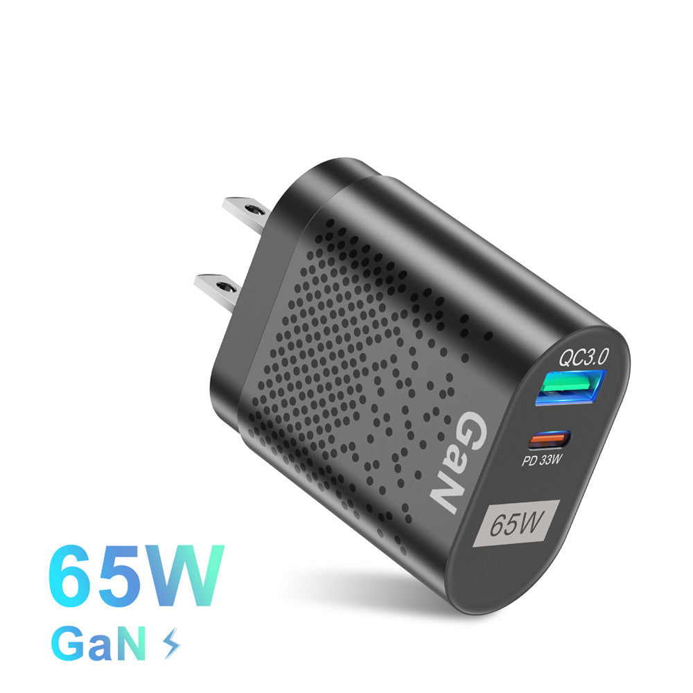 USLION 65W GaN PD USB Type C Charger Quick Charge QC 4.0 QC 3.0 Portable USB-C Charger Fast Charging For iphone 13 Macbook Ipad